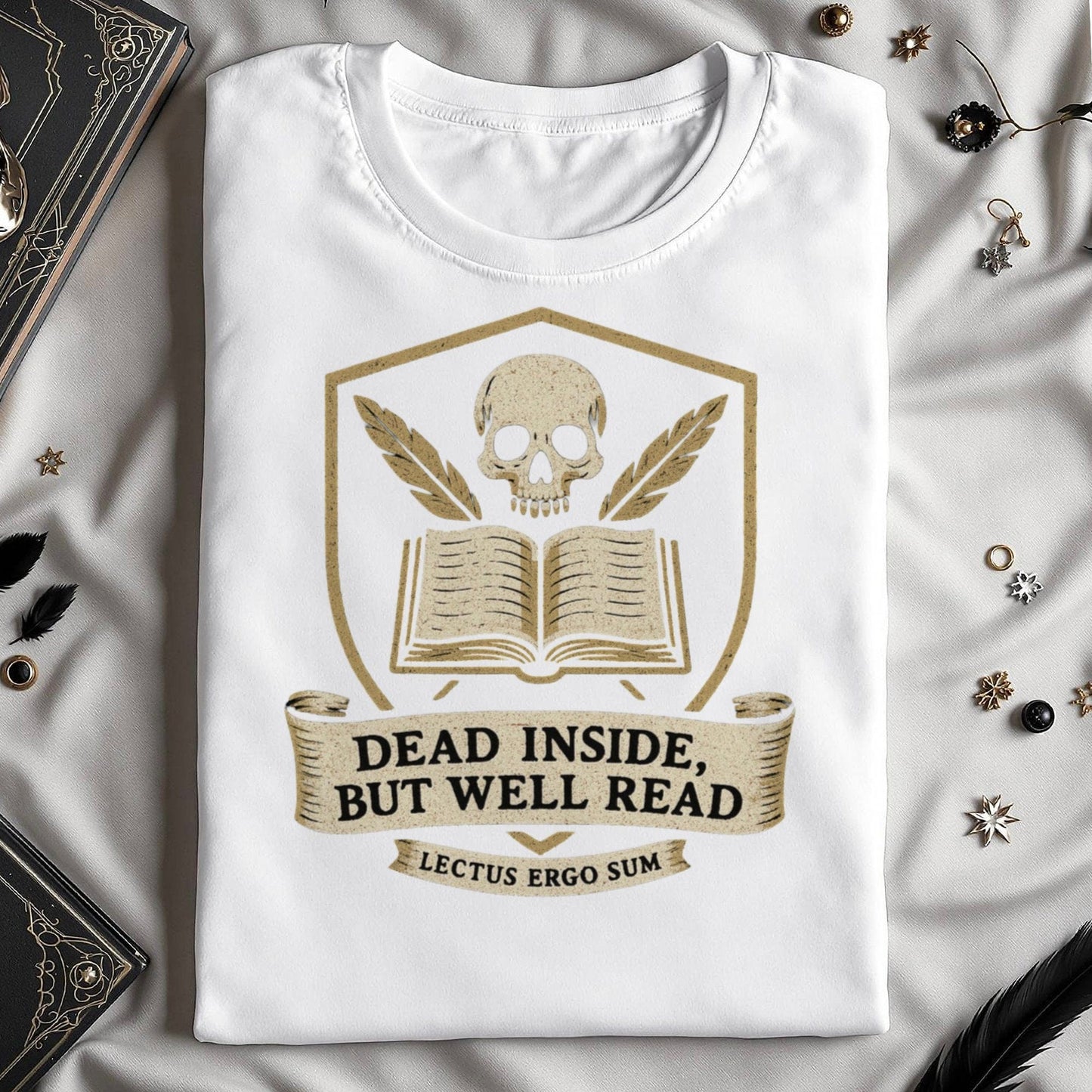 Dead Inside But Well Read Graphic T-shirt product