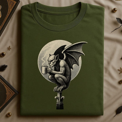 Gothic Gargoyle with Coffee T-Shirt product