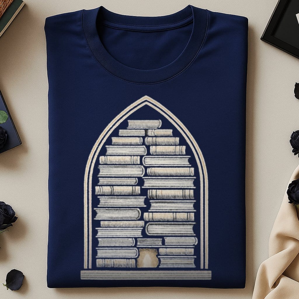 Bookcase Arch Design Printed Graphic Tee product
