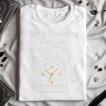 Not a Mourning Person Graphic Cat T-shirt product