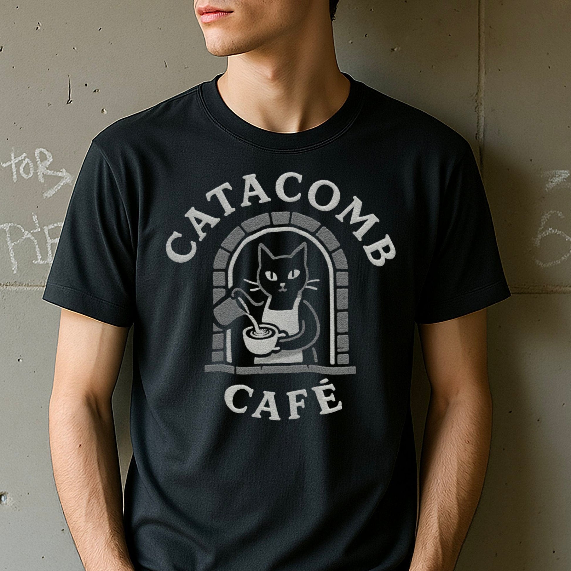 Catacomb Café Black Graphic T-shirt Product