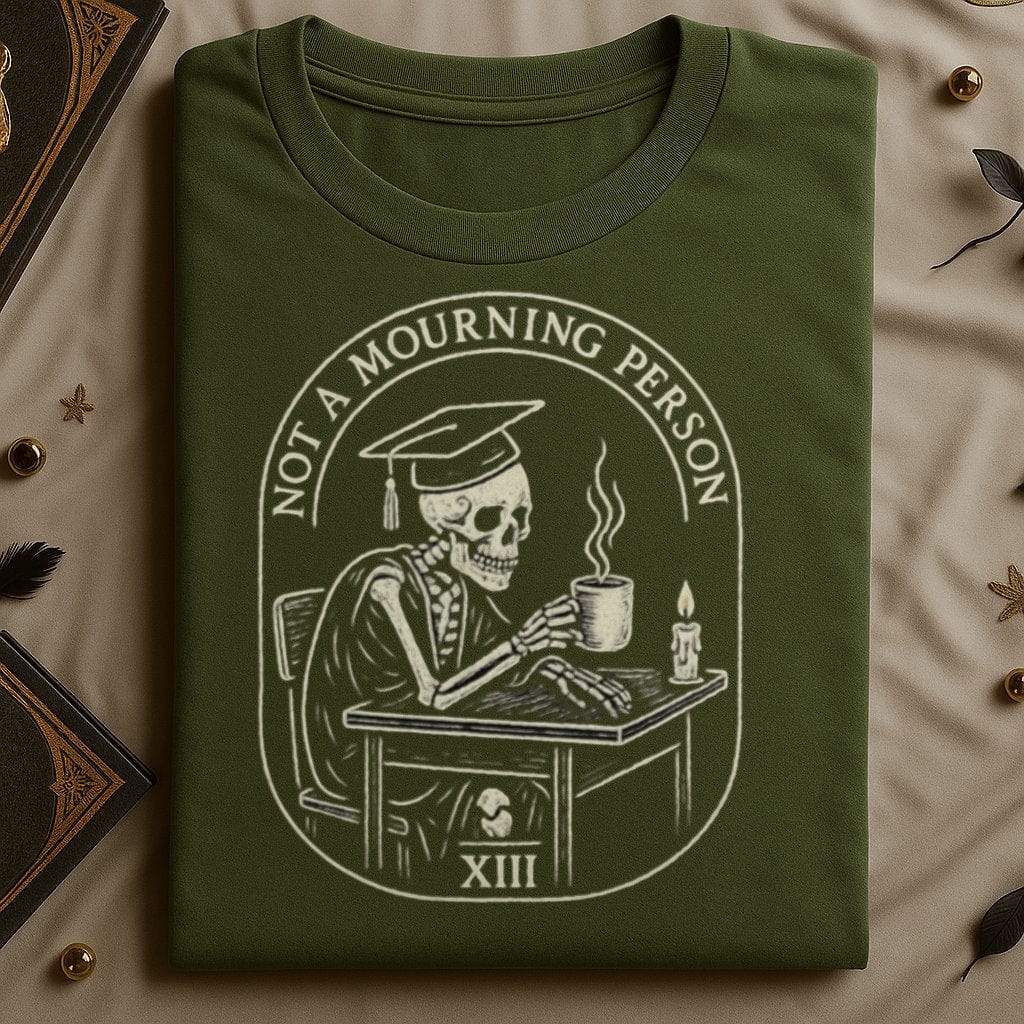 Not A Mourning Person Skeleton Graphic Shirt product