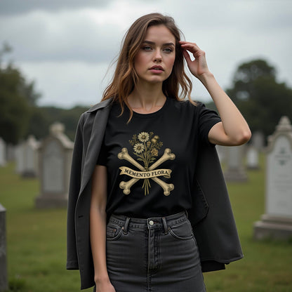 Memento Flora Skull and Bones Design T-Shirt product type