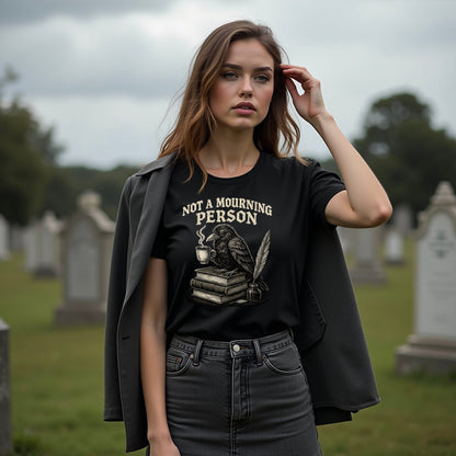 Not A Mourning Person Raven Graphic Shirt product