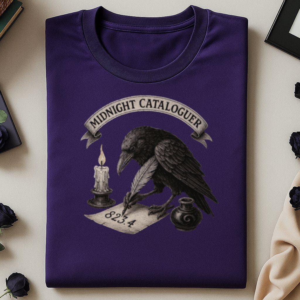 Midnight Cataloguer with Candle Artwork t-shirt