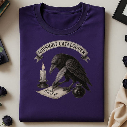 Midnight Cataloguer with Candle Artwork t-shirt