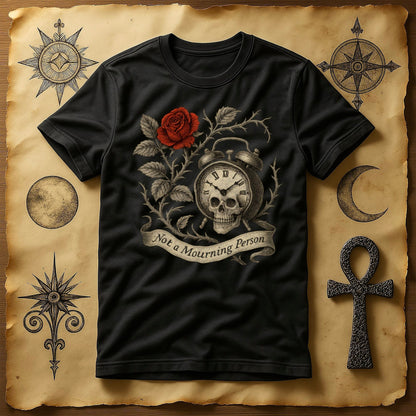 Gothic Skull Rose Design Not a Mourning Person product type