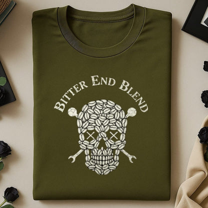 Bitter End Blend Skull Design Graphic T-Shirt Product