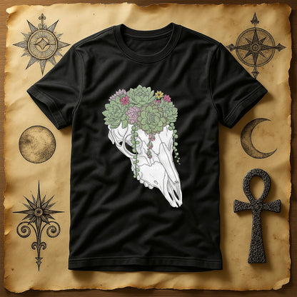 Unique Skull With Succulents Art Design on T-shirt product