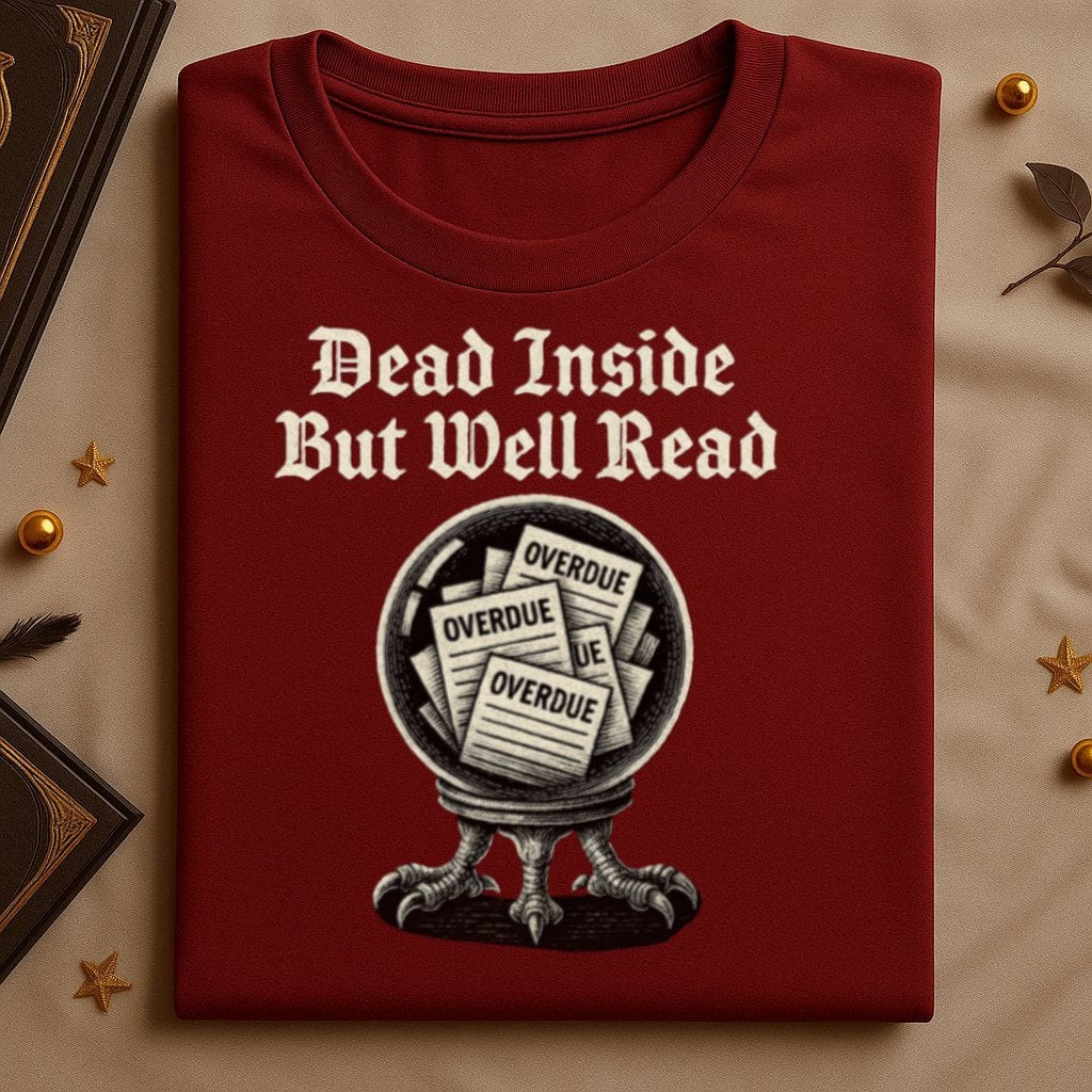 Dead Inside But Well Read Unique T-shirt Product
