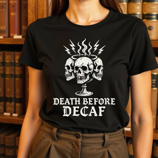 Death Before Decaf Skull Design Coffee product type