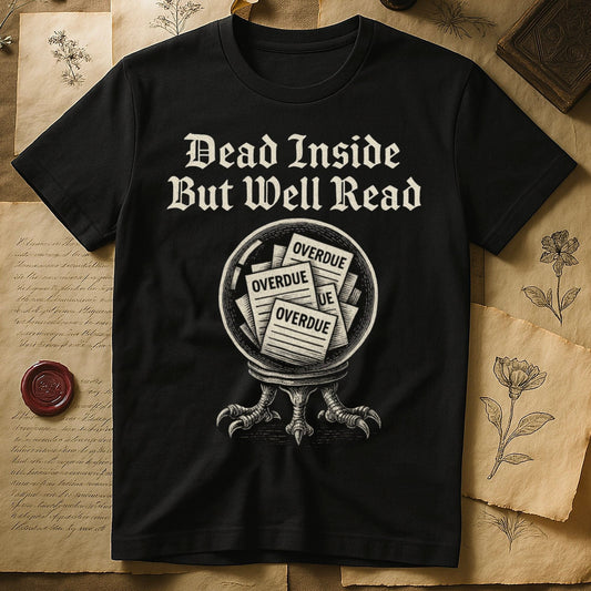 Dead Inside But Well Read Overdue Shirt product