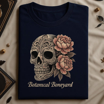 Botanical Boneyard Floral Skull Graphic T-Shirt product