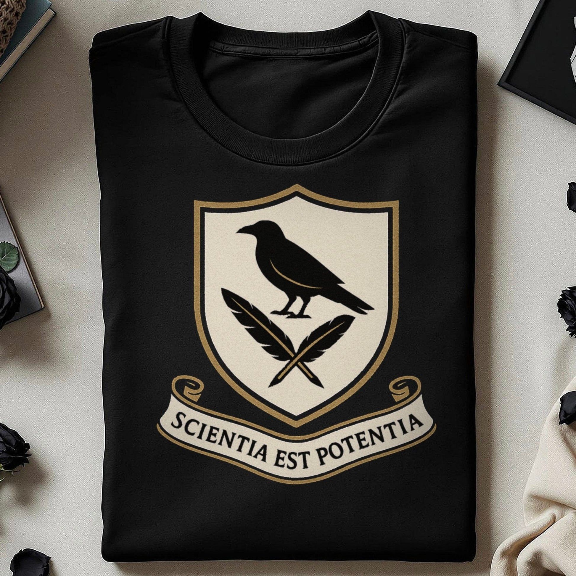 Scientia Est Potentia Shield Raven Graphic Tee product