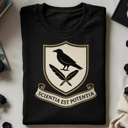 Scientia Est Potentia Shield Raven Graphic Tee product