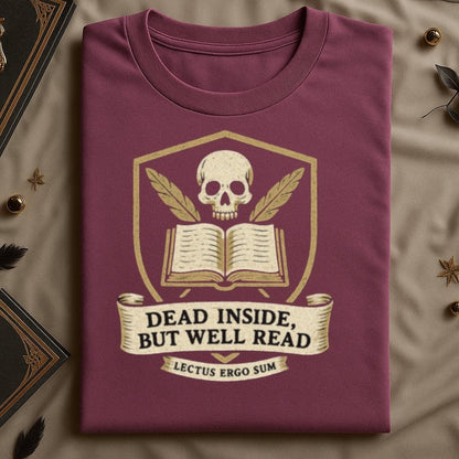 Dead Inside But Well Read Skull T-shirt product type
