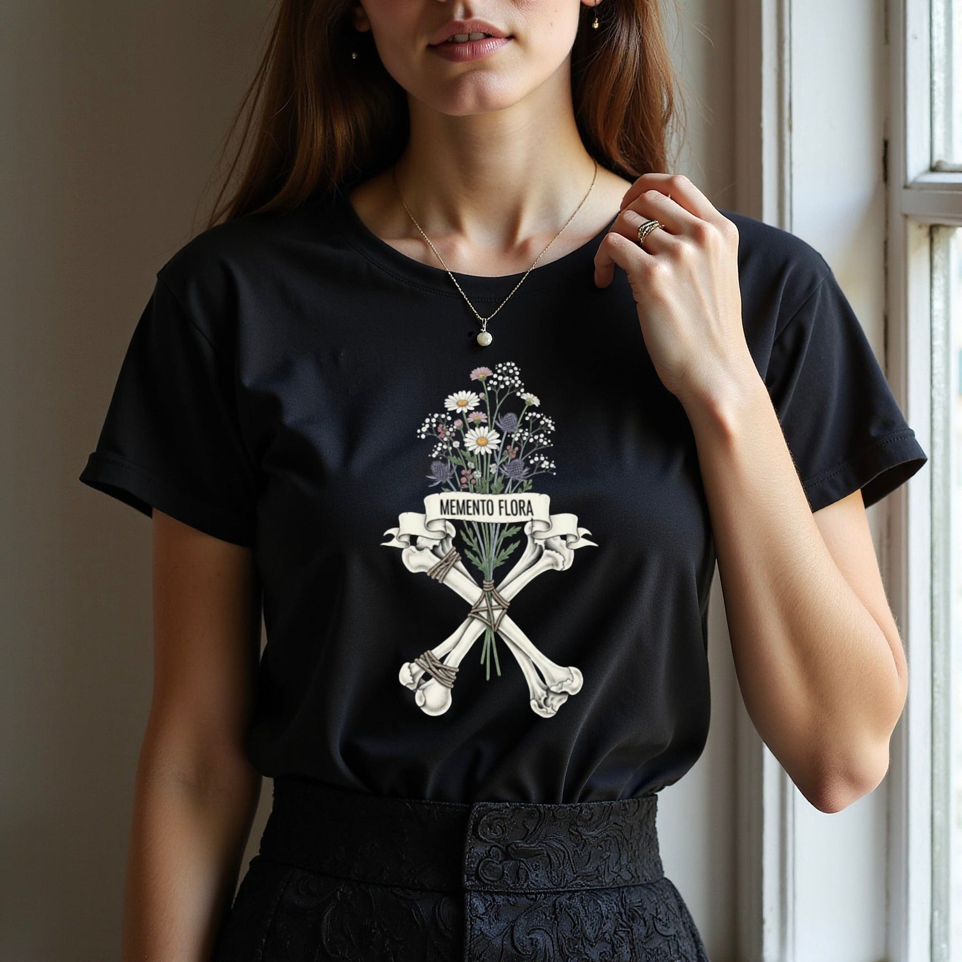 Memento Flora Graphic Skull Bones T-Shirt product type