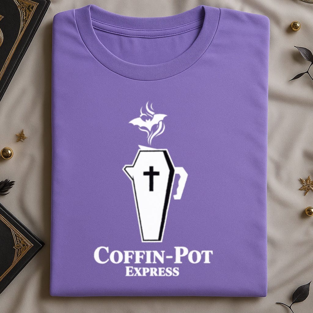 Coffin-Pot Express Graphic Purple Shirt product