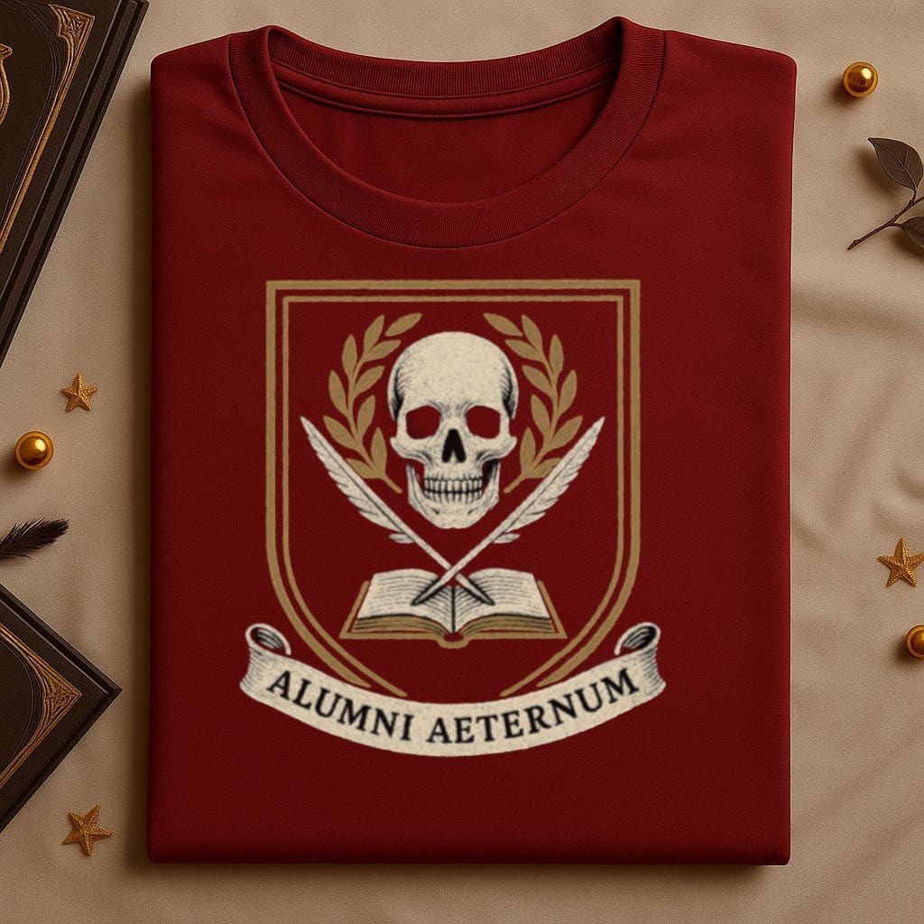 Alumni Aeternum Skull Design Graphic Shirt product