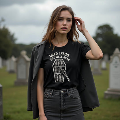 Dead Inside But Well Read Printed Tee product