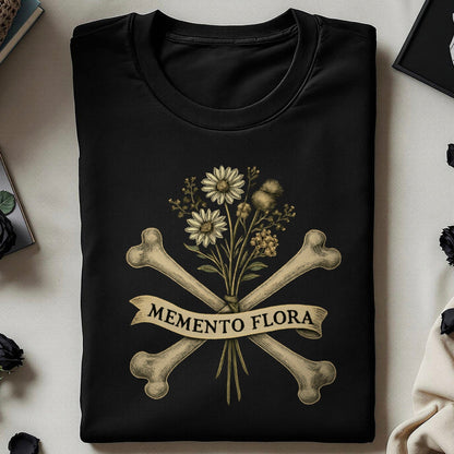 Memento Flora Skull And Flowers Printed Shirt Product
