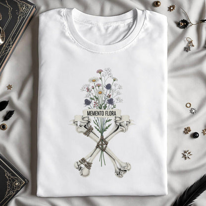 Memento Flora Skull and Flower Graphic Tee product type