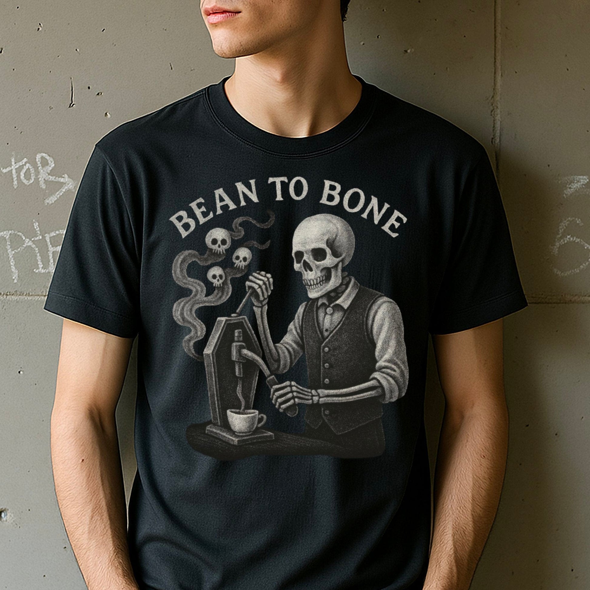 Bean to Bone Skeleton Barista Graphic T-Shirt product
