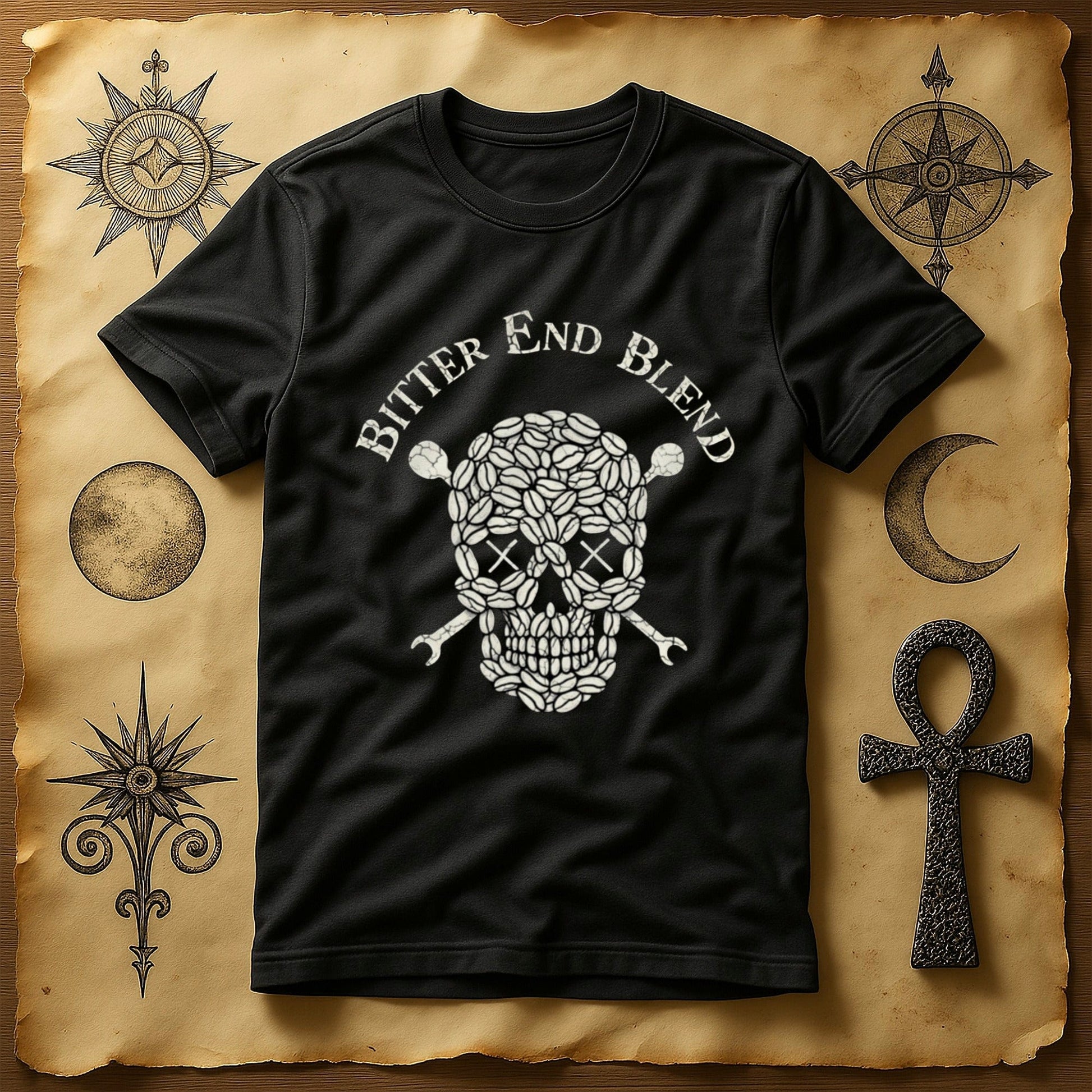 Bitter End Blend Skull Design Black T-shirt product type
