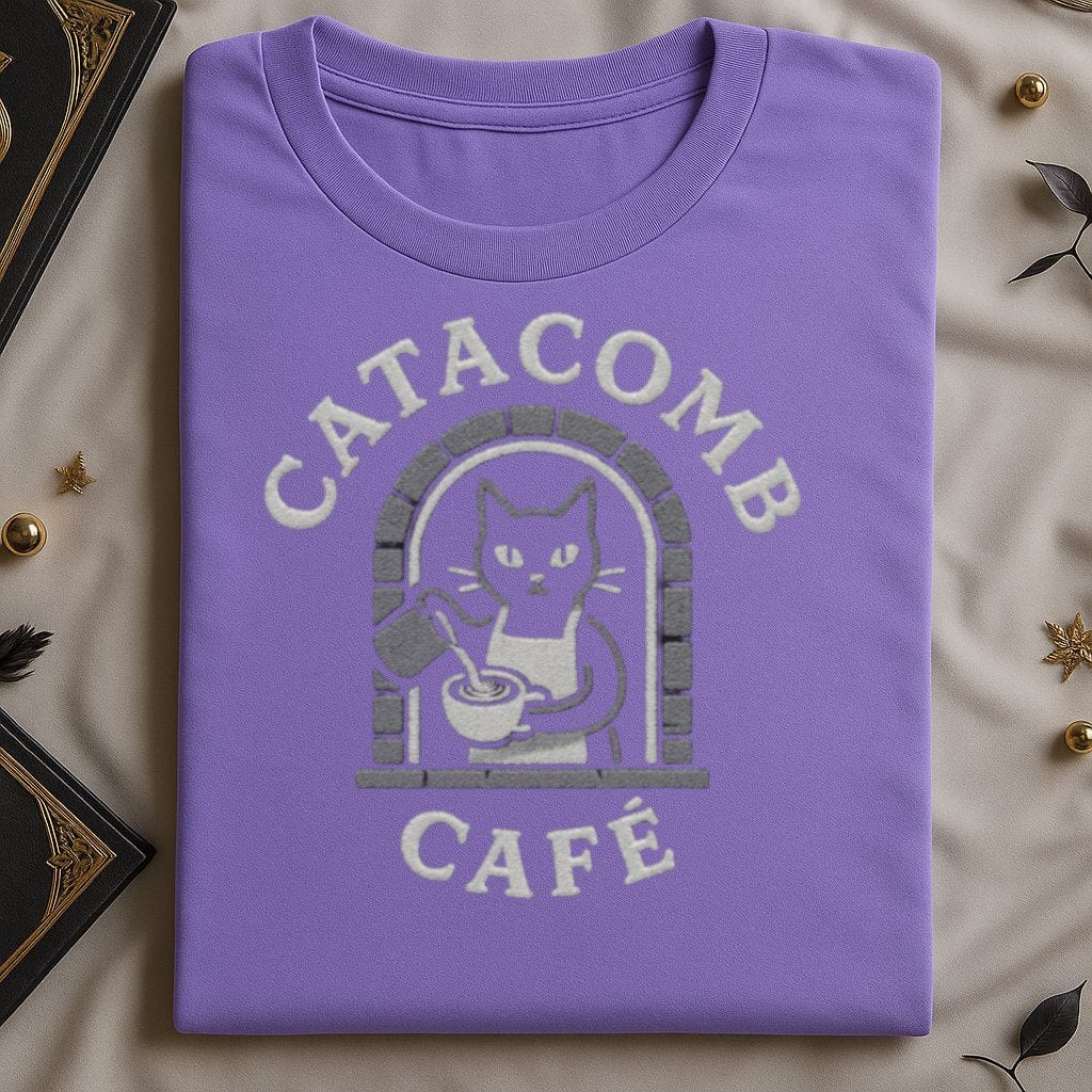 Catacomb Cafe Cat Art Design on Shirt product type