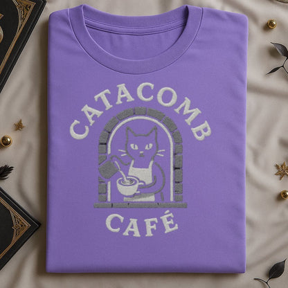 Catacomb Cafe Cat Art Design on Shirt product type