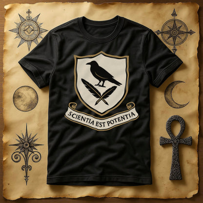 Scientia Est Potentia Crow Print T-Shirt product type
