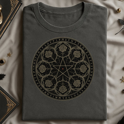 Intricate Dark Gothic Rose Rune Design Shirt product type