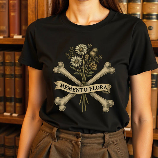 Memento Flora Crossbones Graphic Design T-shirt product