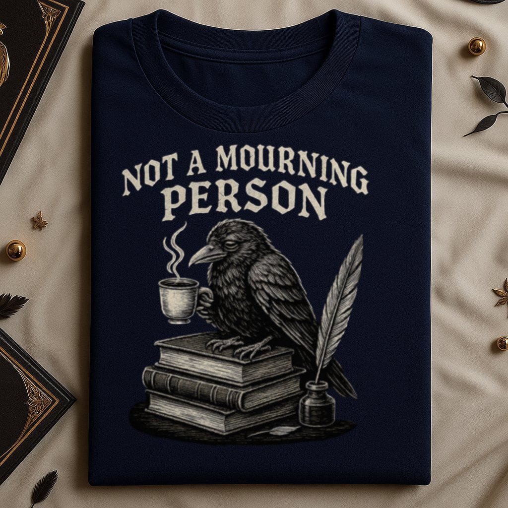 Not a Mourning Person Crow Graphic T-shirt product type