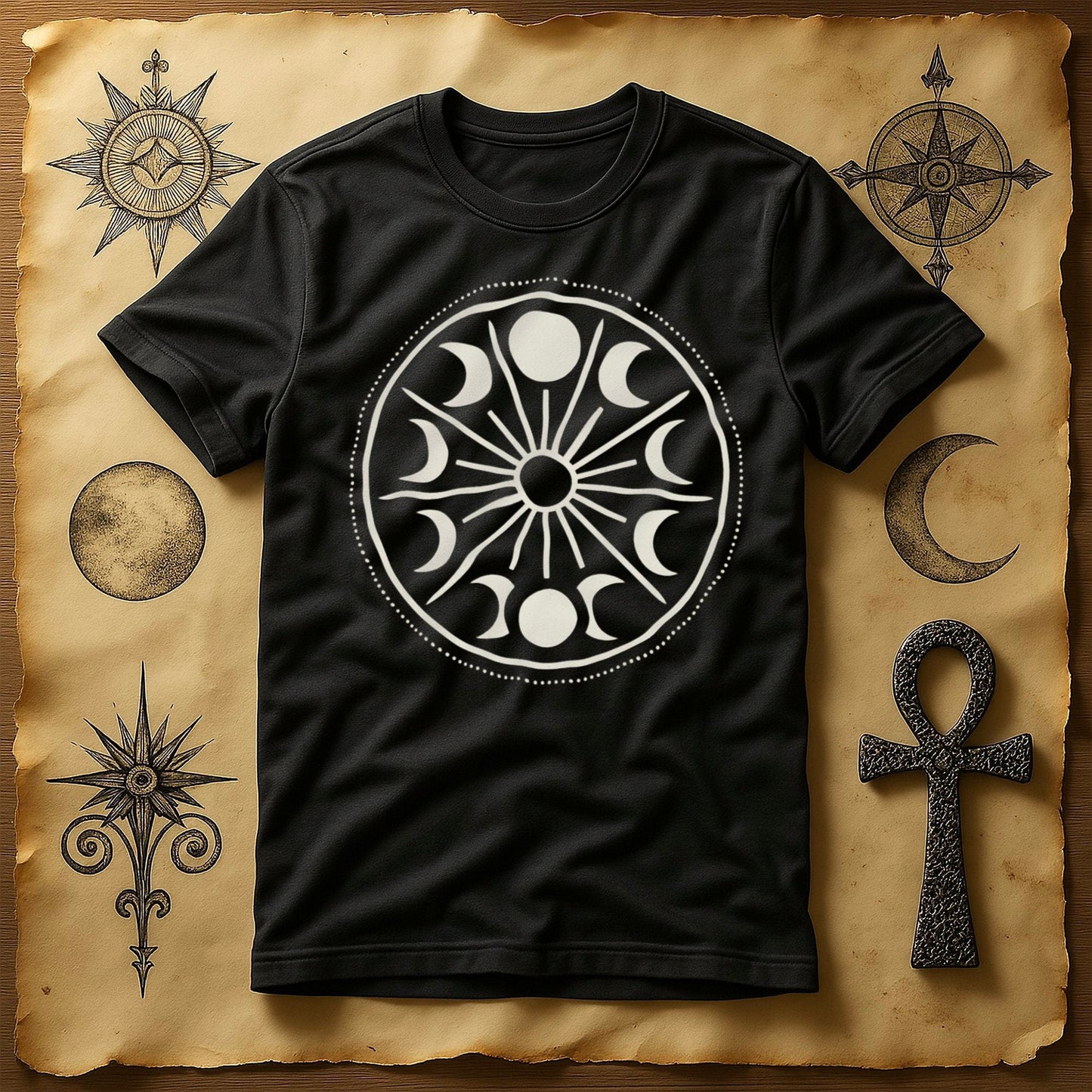 Phases of the Moon Art Design T-shirt product type