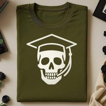 Graduation Theme Skull Cap Design T-Shirt product type