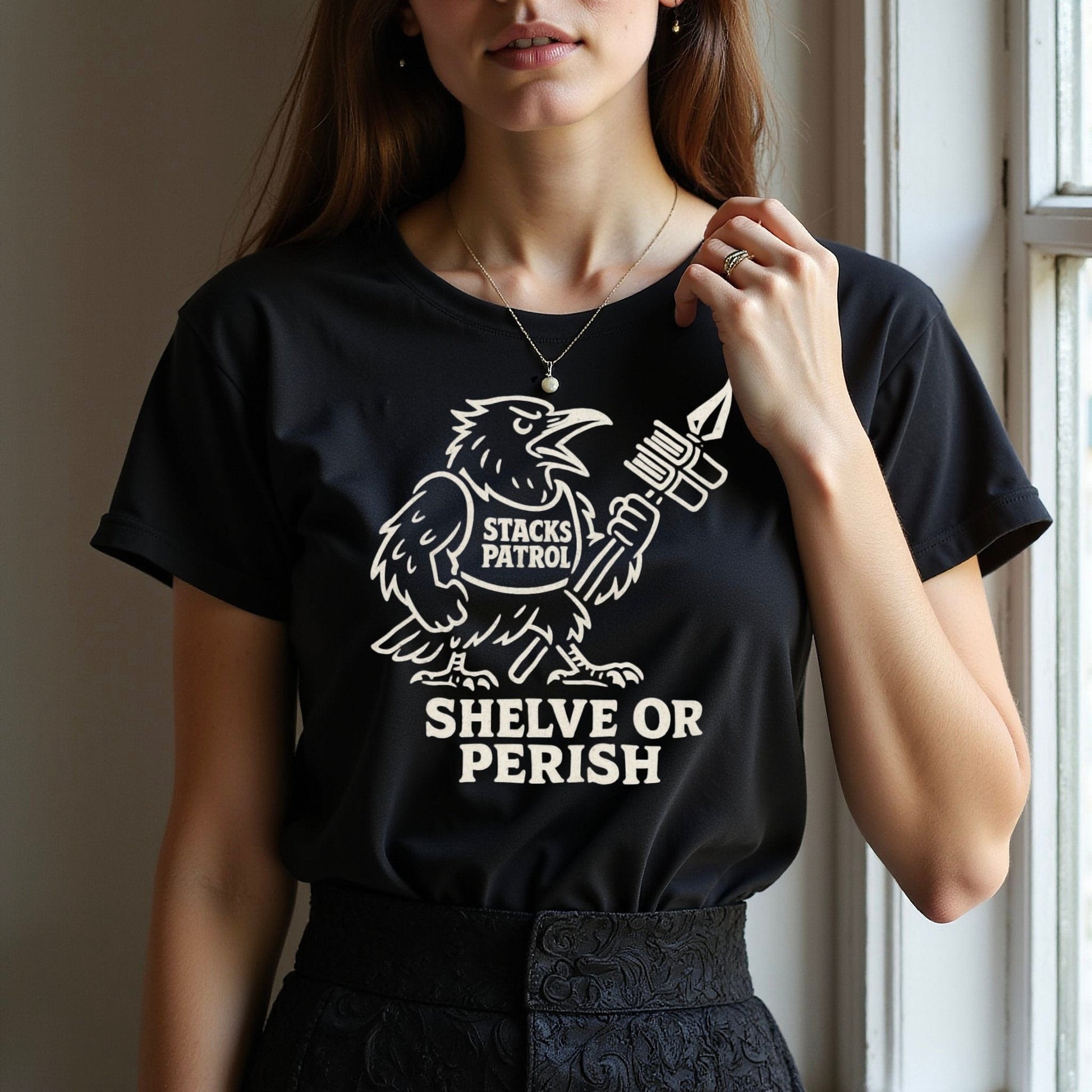 Shelve Or Perish Stacks Patrol Graphic T-Shirt product type
