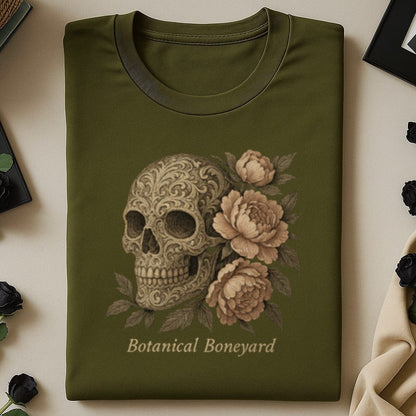 Botanical Boneyard Skull and Flowers Themed product