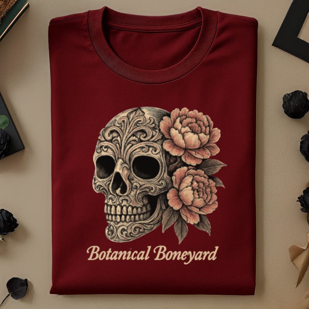 Botanical Boneyard Skull Floral Art T-shirt product type