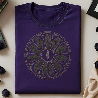 Purple Shirt with Ornate Winged Circle Graphic product
