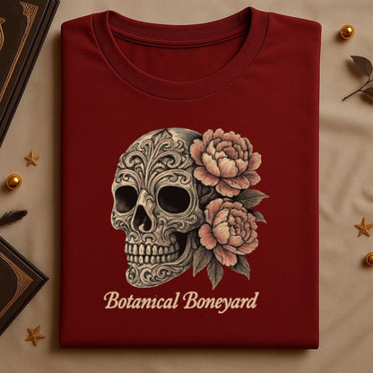 Botanical Boneyard Skull Floral Graphic Tee product type