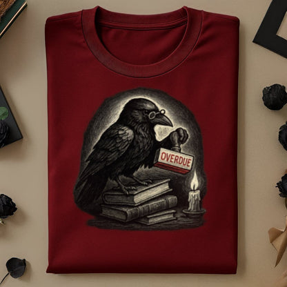 Raven Holding Overdue Sign Artistic T-Shirt product