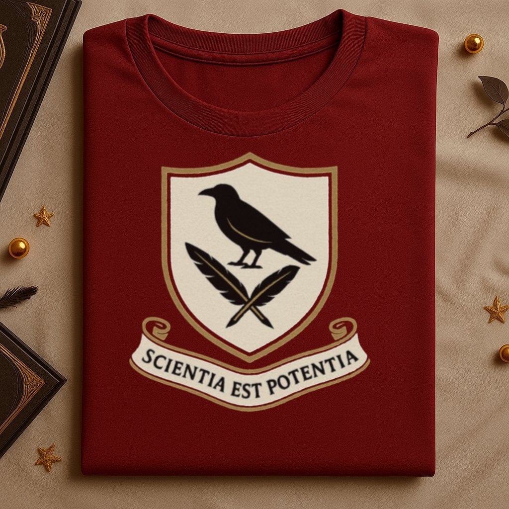 Scientia Est Potentia Crow and Feather T-Shirt product