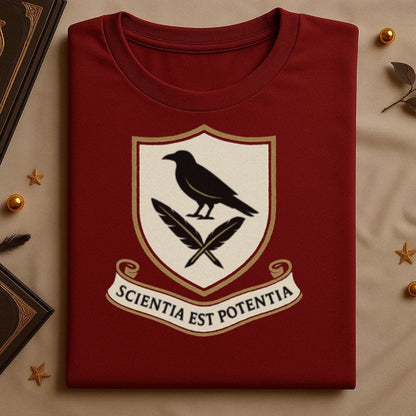 Scientia Est Potentia Crow and Feather T-Shirt product