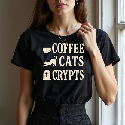 Coffee Cats Crypts Graphic T-Shirt product