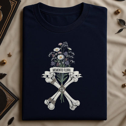 Memento Flora Skeleton Bones Design Graphic T-shirt product