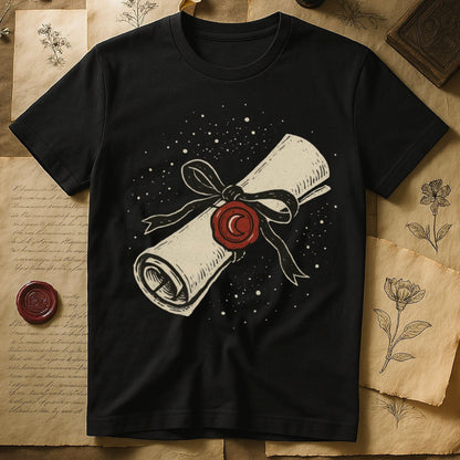 Mystical Scroll Design Black Short Sleeve T-shirt product type