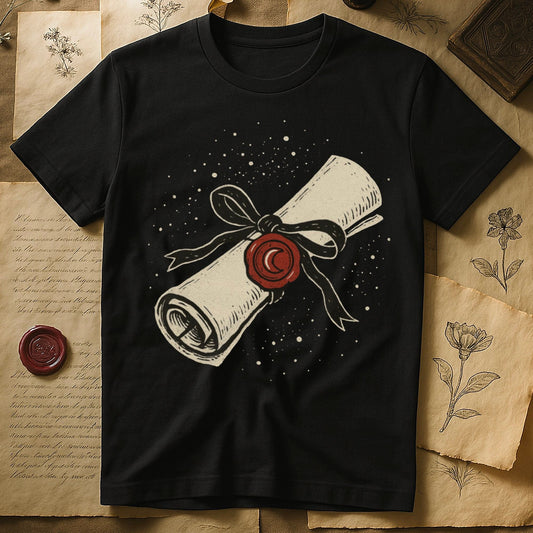 Mystical Scroll Design Black Short Sleeve T-shirt product type