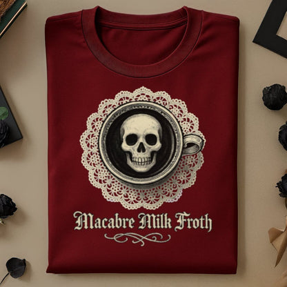 Macabre Milk Froth Skull Latte Art Tee product