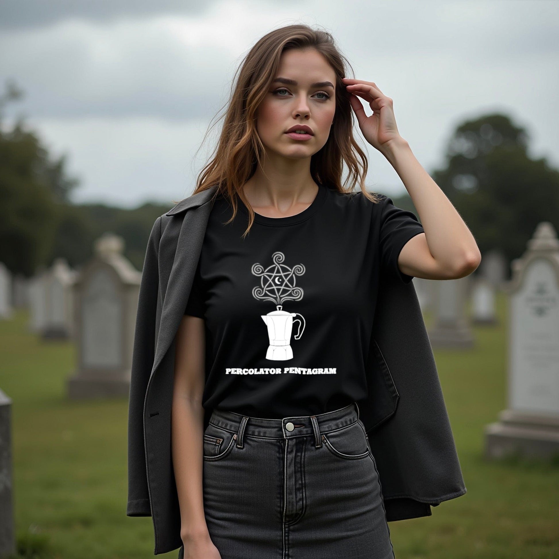 Percolator Pentagram Graphic Black T-Shirt product type